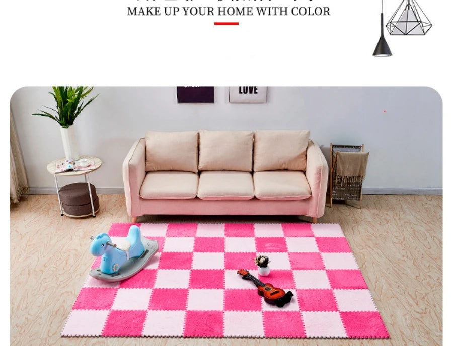 Soft Foam Patchwork Play Mats – Interlocking Carpet Tiles for Kids Rooms