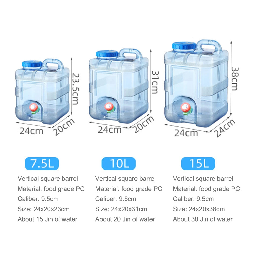 Portable Water Container – Leakproof Spigot for Camping Hiking Car Travel