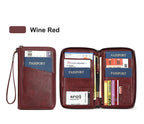 RFID Leather Passport Wallet – Anti-Theft Card Holder for Travel