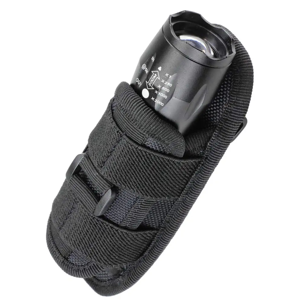 Rotatable Tactical Flashlight Pouch – 360 Degree Belt Clip for Outdoor Gear