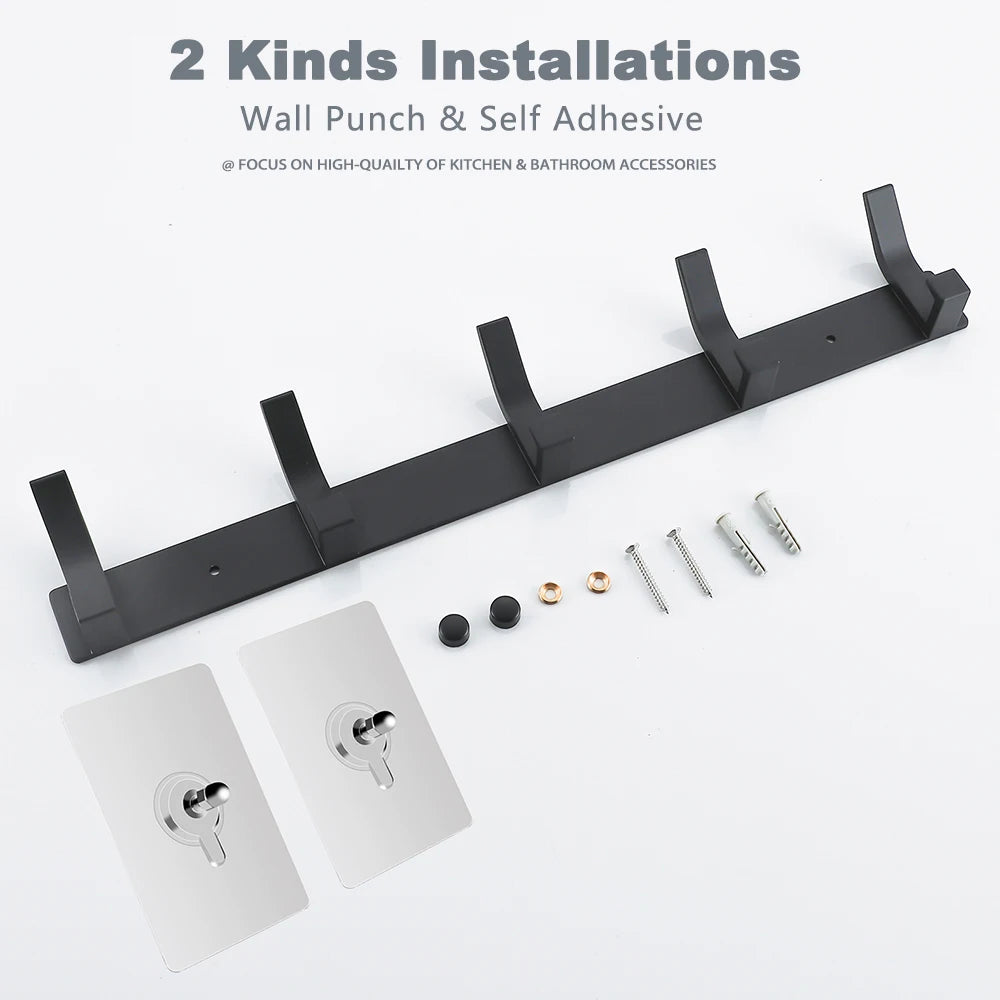 Self-Adhesive Wall Hooks – Heavy Duty Hangers for Bathroom Kitchen Storage