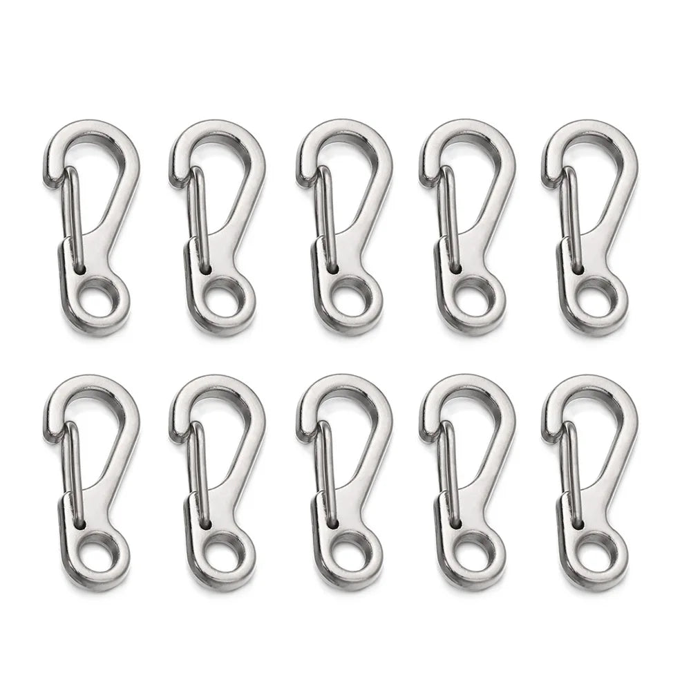 Mini Aluminium D-Ring Carabiner – Spring Clip for Outdoor Camping EDC Gear