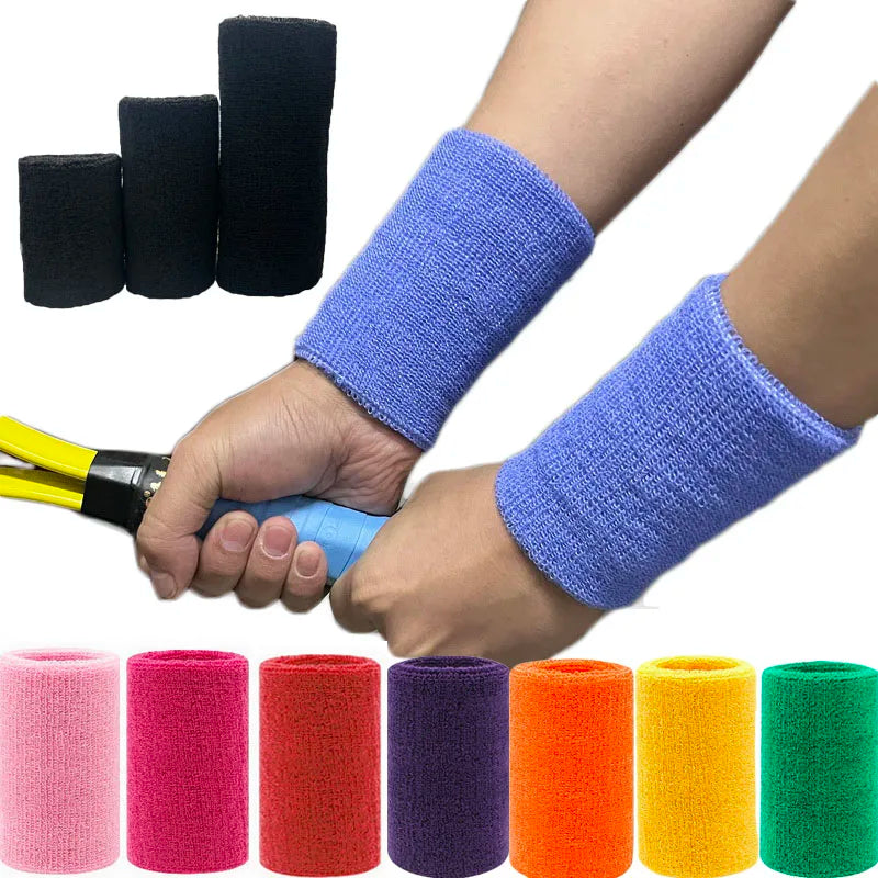 Sports Wristbands – Sweat Absorbing Cotton Wrist Guards for Basketball