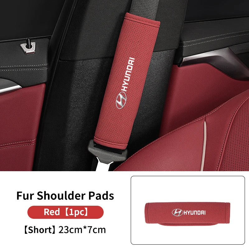 Suede Seat Belt Pads – Shoulder Protection for Hyundai Interior Comfort