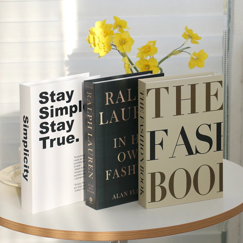 Decorative Simulation Books – Modern White Faux Props for Home Decor