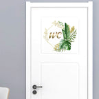 Vinyl Green Plant Wall Sticker – Waterproof Bathroom Toilet Decal Sign