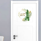 Vinyl Green Plant Wall Sticker – Waterproof Bathroom Toilet Decal Sign