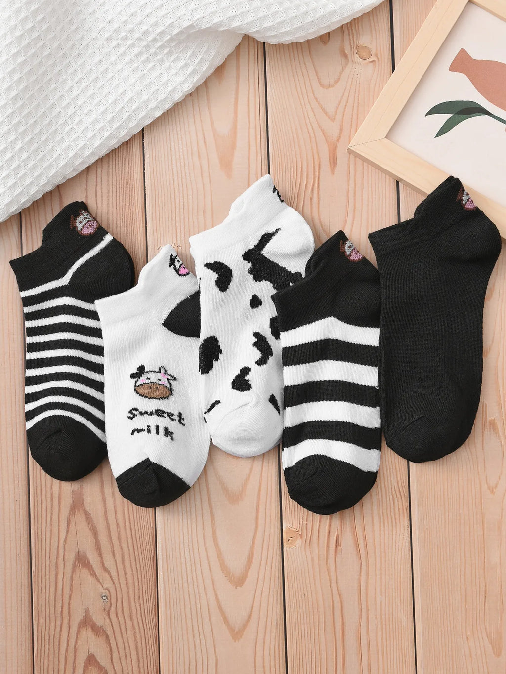 Cartoon Animal Ankle Socks – Cute Low Cut Cotton Hosiery for Women