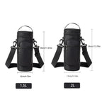 Insulated Oxford Water Bottle Bag – 1L/2L Pouch for Hiking and Summer Travel