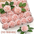 Artificial Foam Rose Heads – Realistic Silk Flowers for DIY Wedding Decor