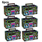 Retro Boom Box Candy Boxes – Paper Gift Containers for 80s 90s Hip Hop Parties