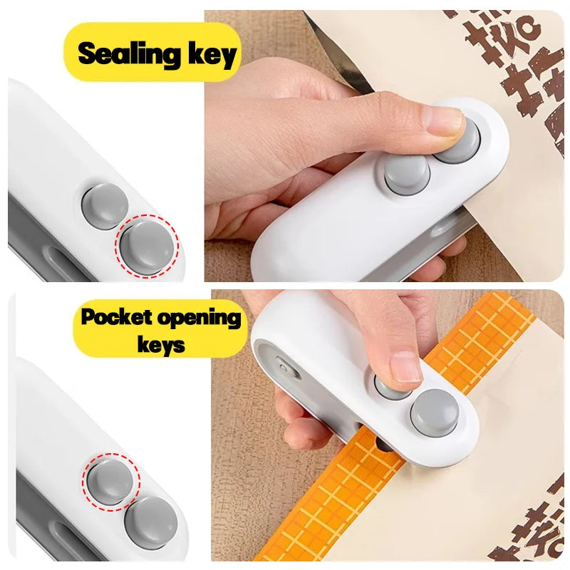 Portable Mini Heat Sealer – Handheld Plastic Bag Sealer for Kitchen Storage