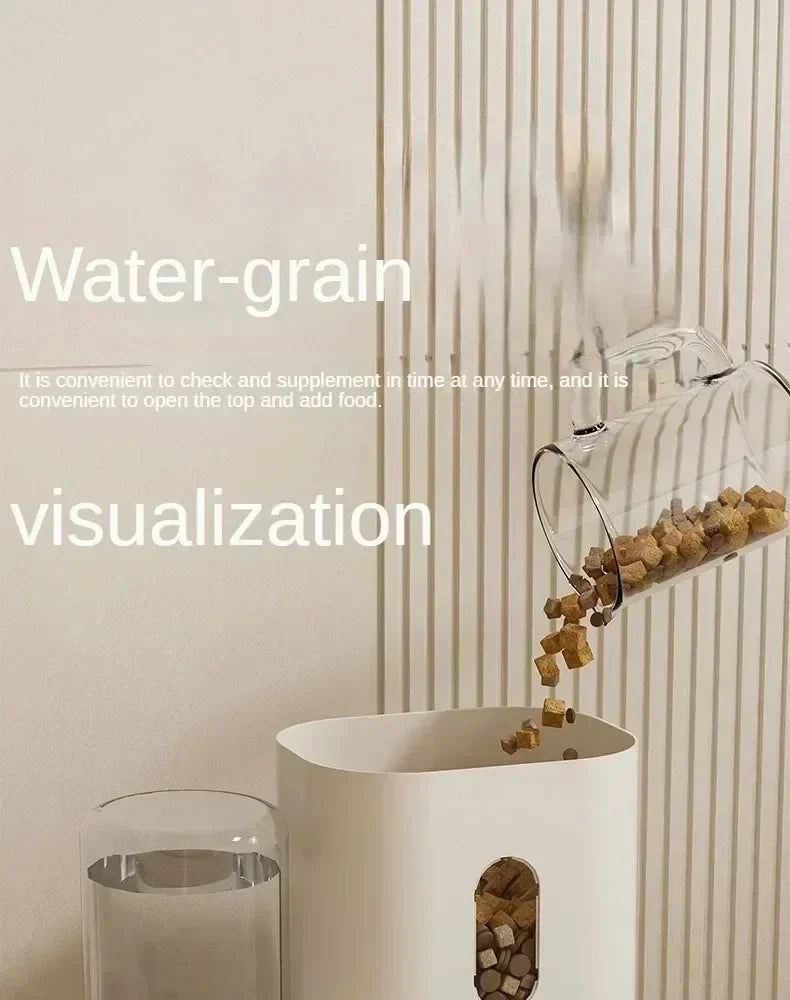 Automatic Pet Feeder – Large Capacity Water Fountain for Dogs and Cats