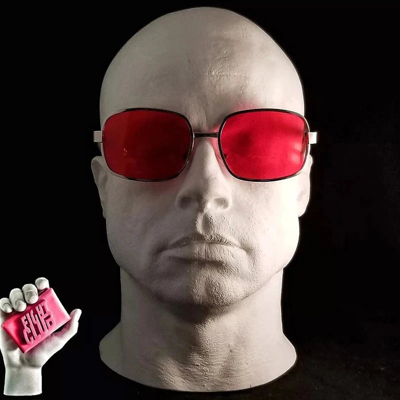 Tyler Durden Sunglasses – Red Lens Eyewear for Fight Club Cosplay