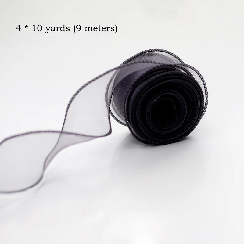 Chiffon Silk Ribbon – 10 Yard Organza Fabric for Wedding Decor and Crafting