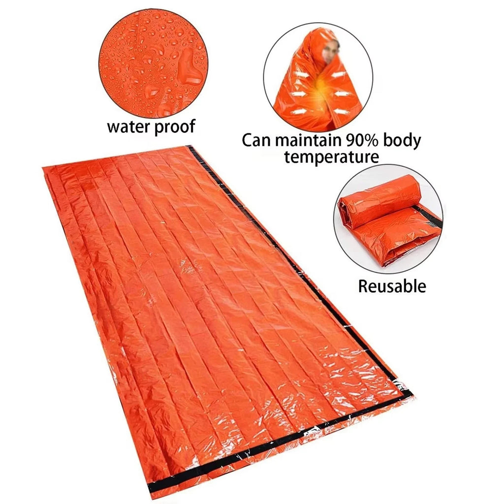 Emergency Thermal Sleeping Bag – Waterproof Mylar Sack for Outdoor Survival