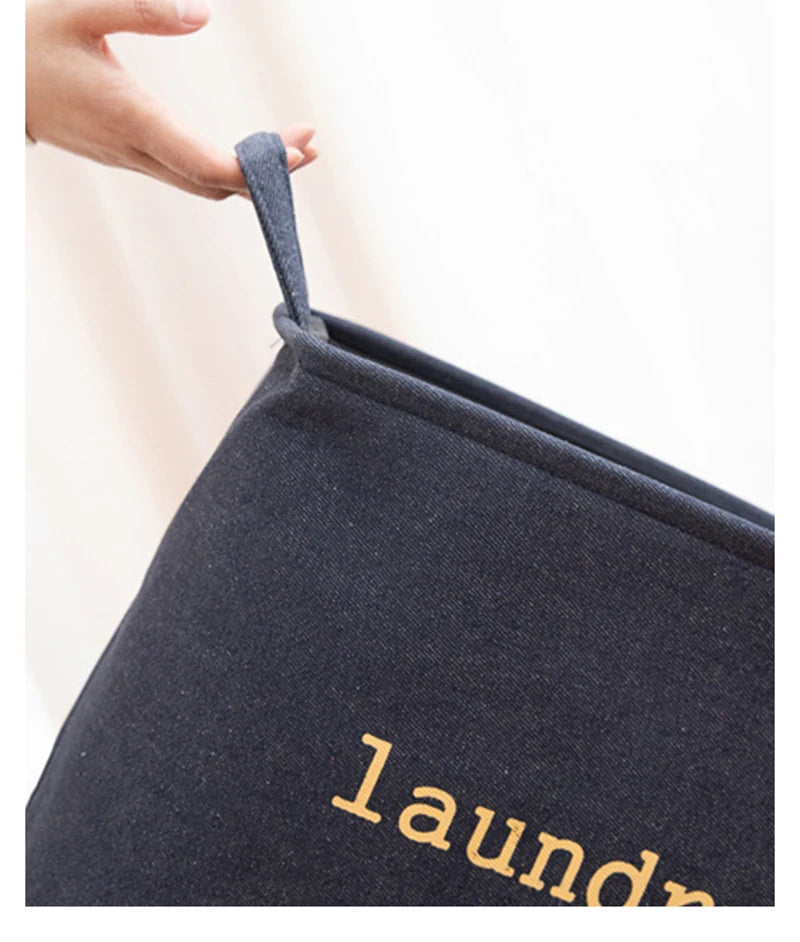 Foldable Jute Laundry Basket – Large Capacity Fabric Storage for Bathroom