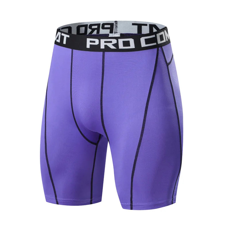Men Compression Training Shorts – Elastic Gym Leggings for Bodybuilding Workout
