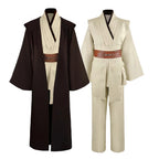 Jedi Knight Robe – Hooded Men's Tunic for Halloween Cosplay Costume