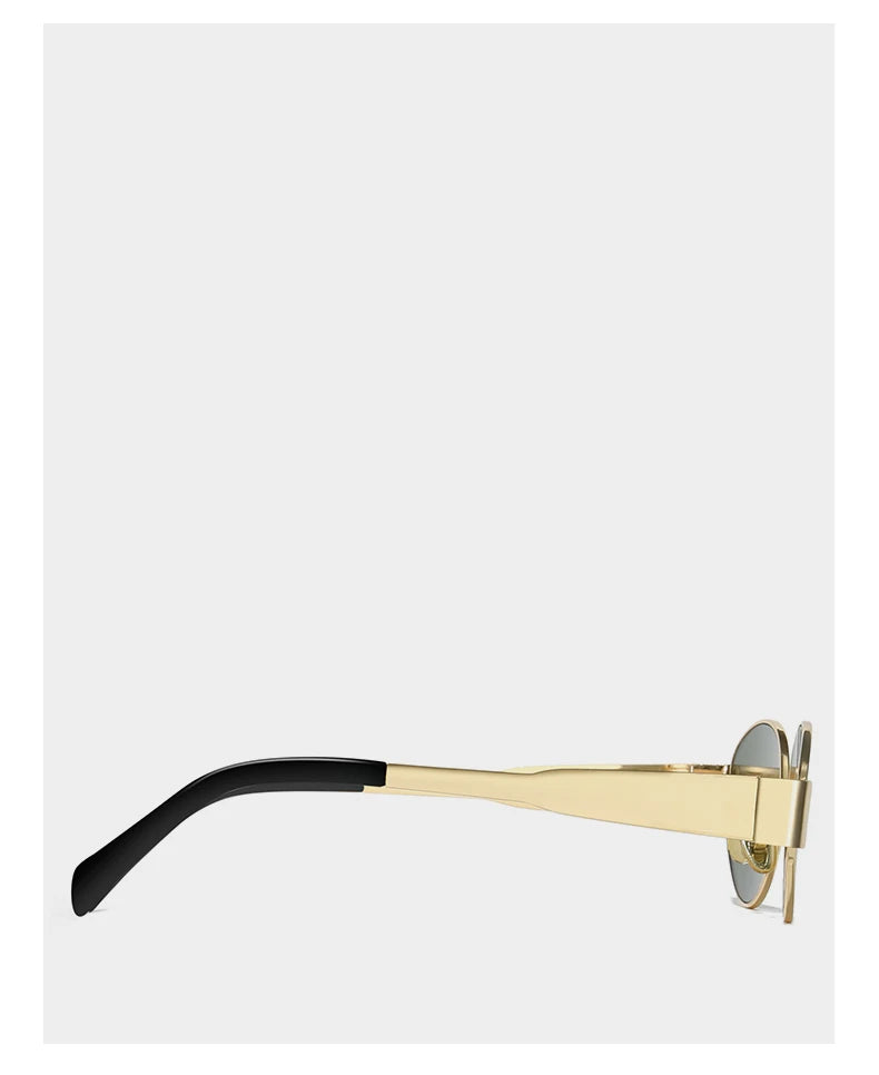 Alloy Oval Sunglasses – UV400 Protective Eyewear for Men and Women