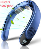 Portable Neck Fan – Rechargeable Turbine Design for Outdoor Summer Cooling