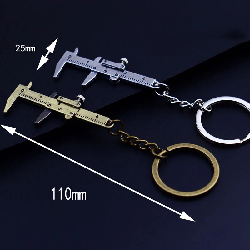 Metal Vernier Caliper Keychain – Miniature Bottle Opener for Car Accessories