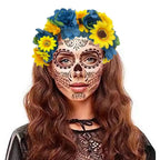 Mexican Rose Flower Crown – Boho Floral Headpiece for Halloween Party Wedding