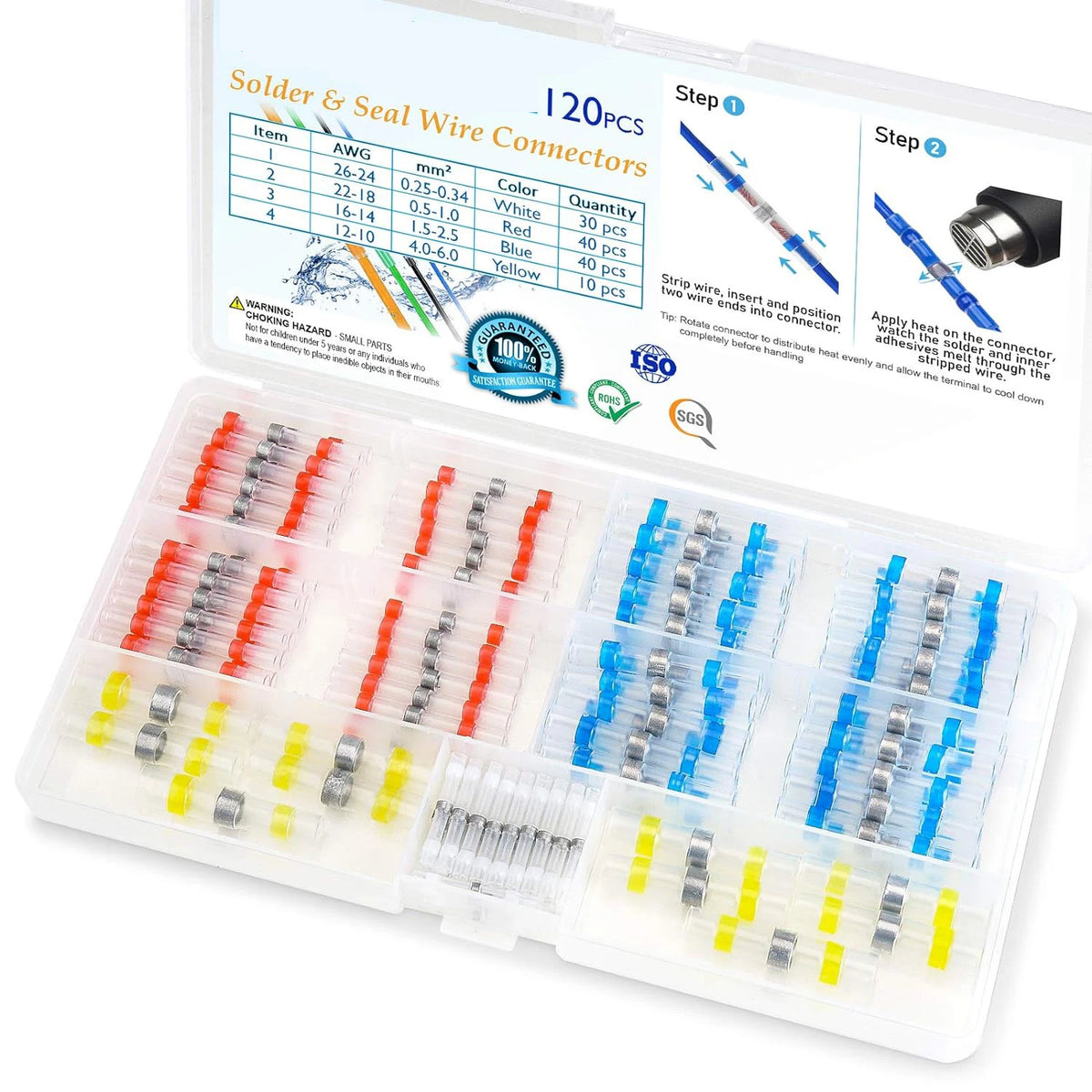 Solder Seal Wire Connectors – Waterproof Heat Shrink Terminals for Electrical Repair