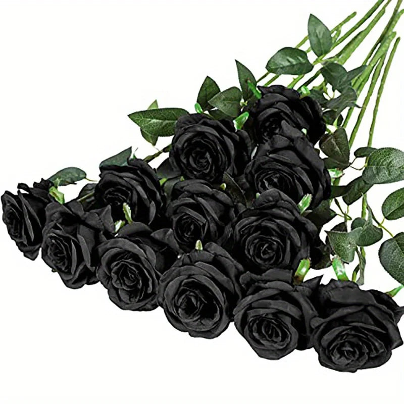 Realistic Artificial Rose Bouquet – Silk Floral Arrangements for Home Decor