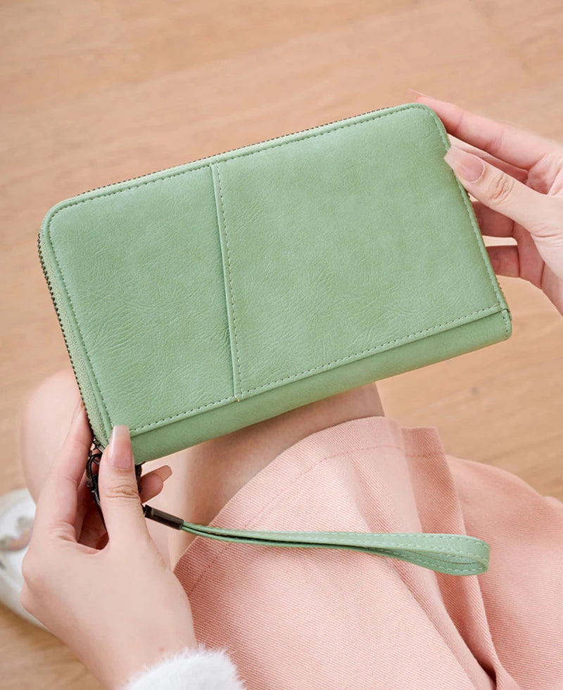 RFID Leather Passport Wallet – Anti-Theft Card Holder for Travel