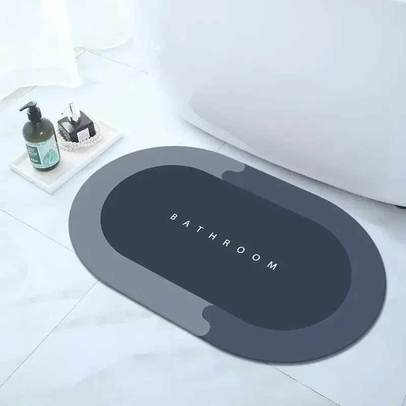 Absorbent Non-Slip Bath Mat – Soft Microfiber Rug for Bathroom and Kitchen