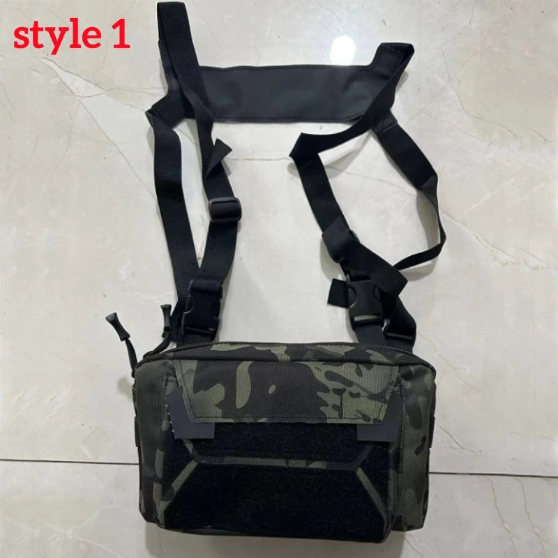 Camo Fishing Tackle Chest Bag – Utility Vest Pack for Outdoor Hunting