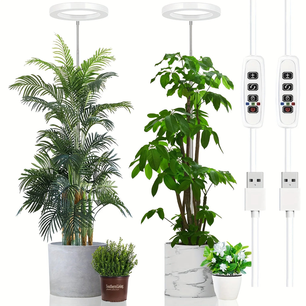 LED Ring Grow Light – 165cm Adjustable Full Spectrum Lamp for Indoor Plants