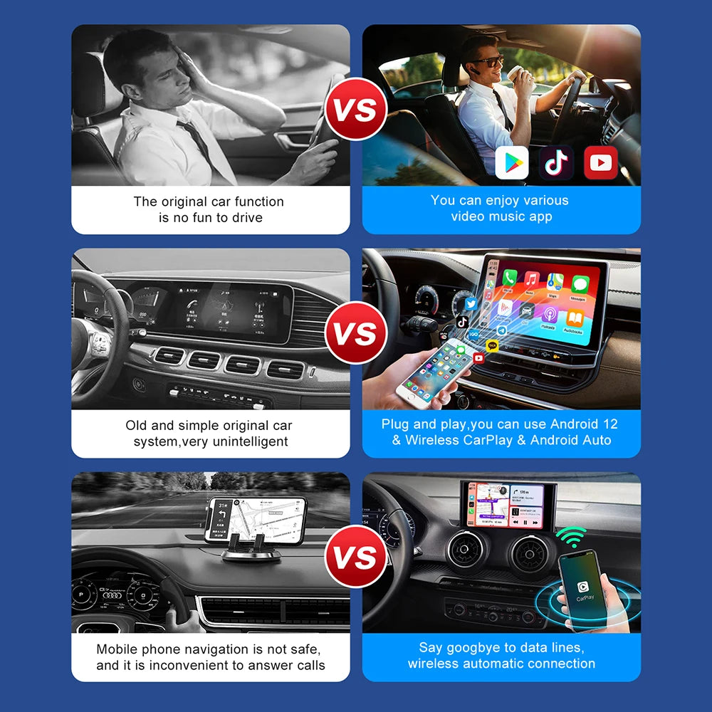 Wireless Carplay AI Box – Android 13 Multimedia Adapter for Peugeot Vehicles