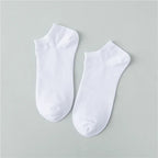 Breathable Cotton Ankle Socks – Solid Color Athletic Wear for Women