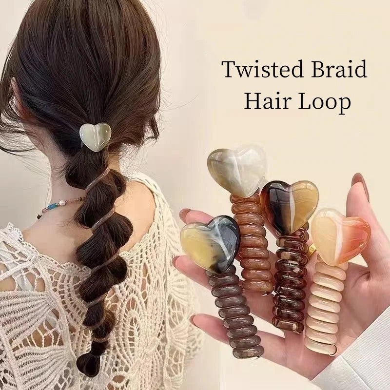 Bubble Braid Headband – Phone Cord Hair Coil for Ponytail Styling