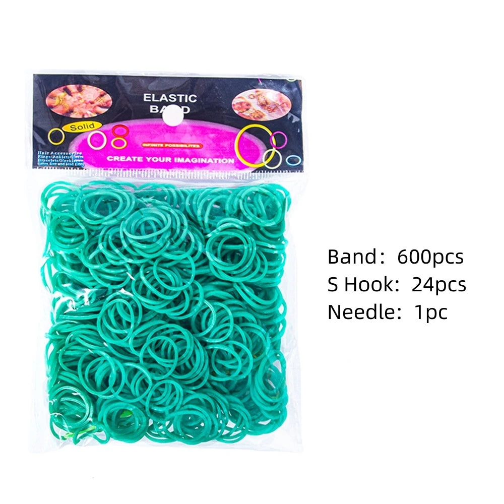 Elastic Loom Bands – Colorful DIY Jewelry Making Kit for Kids Crafts