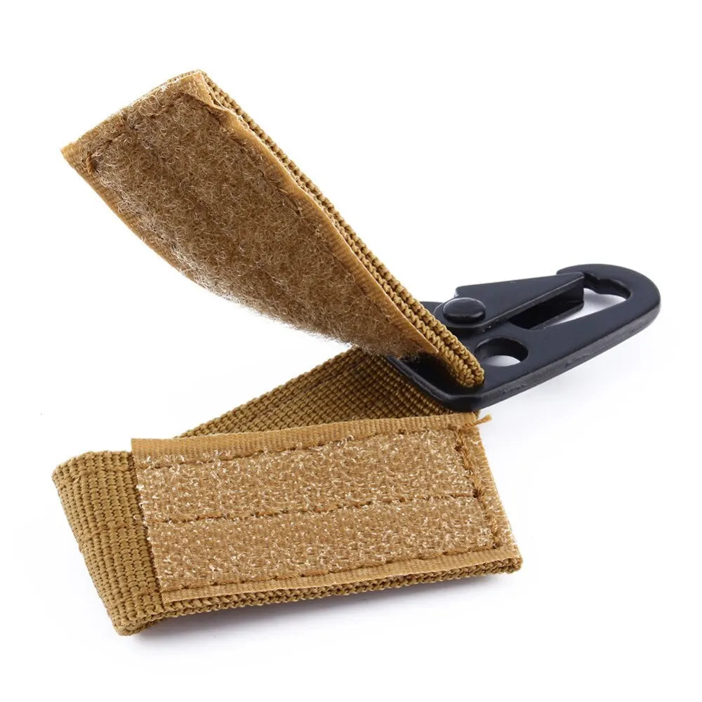 Molle Nylon Tactical Belt Clip – Carabiner Keychain for Outdoor Camping