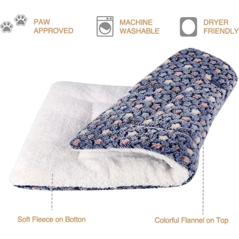 Flannel Pet Bed – Thickened Sleeping Mat for Small and Large Dogs and Cats