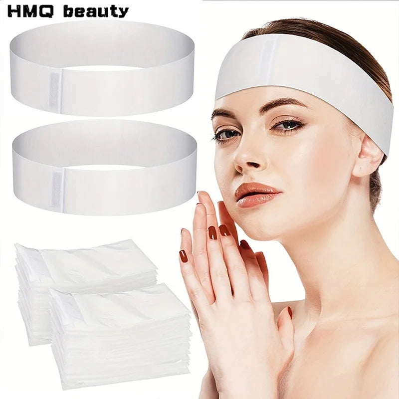 Disposable Non-Woven Facial Headbands – Soft Skincare Wraps for Beauty Salons