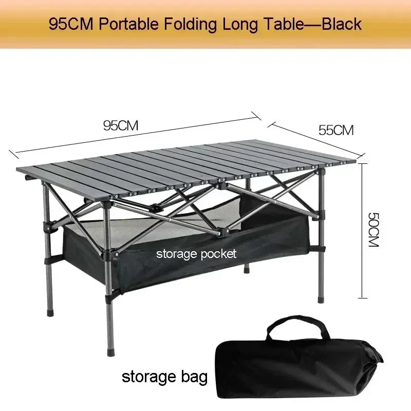 Aluminum Folding Camping Table – Lightweight Portable Desk for Picnics