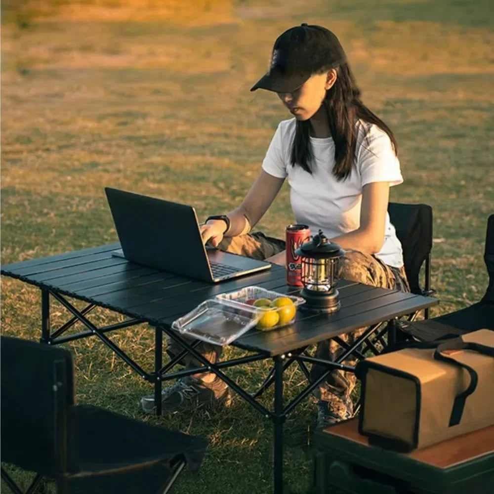 Aluminum Folding Camping Table – Lightweight Portable Desk for Picnics