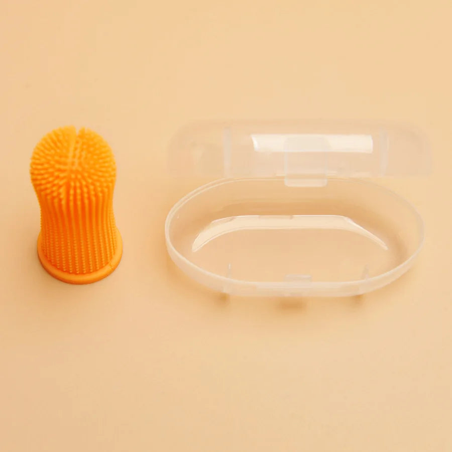 Silicone Finger Toothbrush – Pet Oral Cleaning Tool for Cats and Dogs