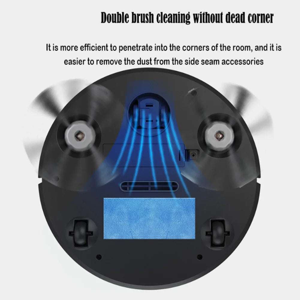 3-in-1 Robot Vacuum Mop – USB Rechargeable Cleaner for Home Pet Hair
