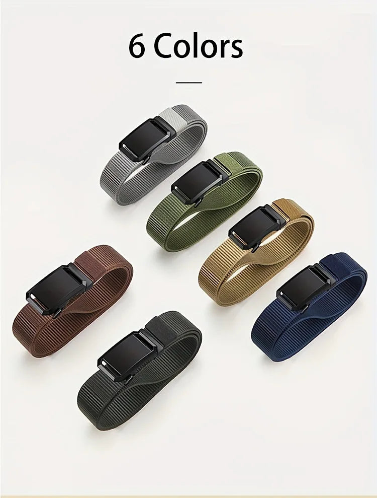 Tactical Canvas Belt – Durable Automatic Buckle for Men Outdoor Hunting