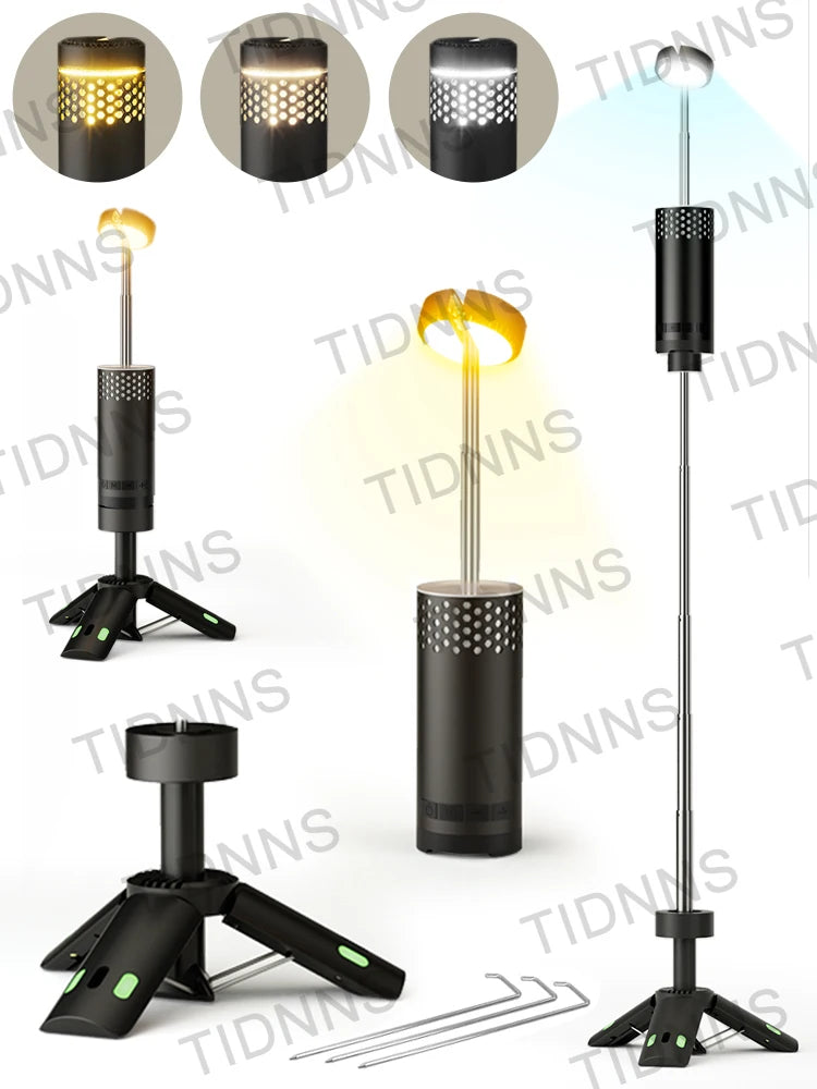 Rechargeable Telescopic LED Flashlight – Multifunctional Lamp for Outdoor Camping