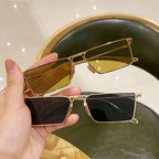Vintage Square Metal Sunglasses – UV400 Retro Eyewear for Men and Women