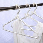 Pearl Beaded Bow Clothes Hangers – Decorative Kids Dress Storage Organizer