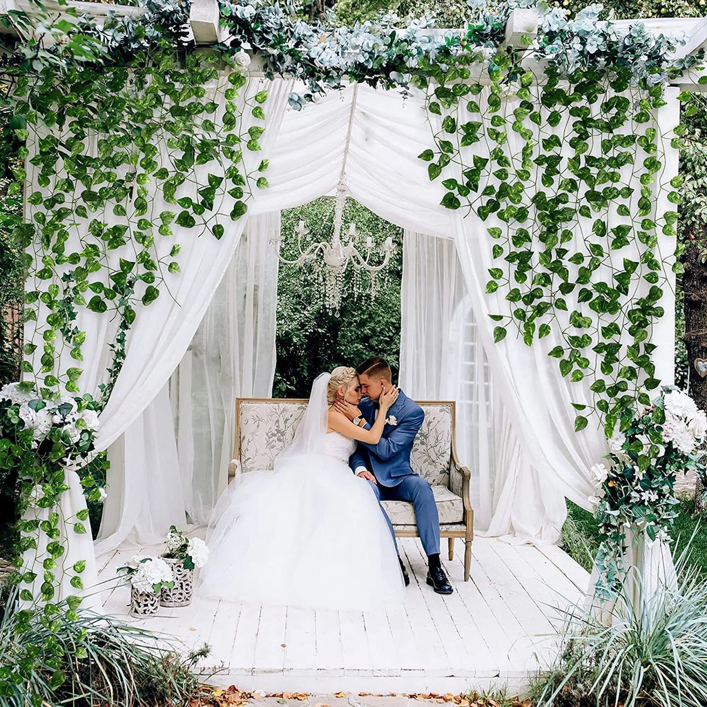 Artificial Ivy Leaf Garland – Realistic Greenery for Wedding Home Decor