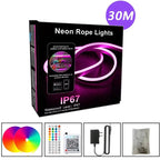 Bluetooth LED RGB Neon Strip – Waterproof Flexible Lights for Outdoor Pool Decor